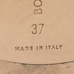 Pre Owned Bottega Veneta Black Intrecciato Leather Lido Flat Sandals Size 37