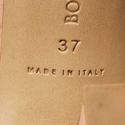 Pre Owned Bottega Veneta Orange Leather Lido Slide Sandals Size 37