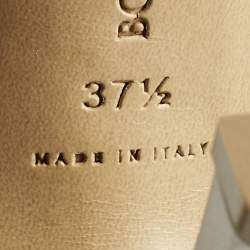 Pre Owned Bottega Veneta White Leather Intrecciato Lido Slide Sandals Size 37.5