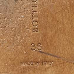 Pre Owned Bottega Veneta Pink Intrecciato Leather Flat Slides Size 36