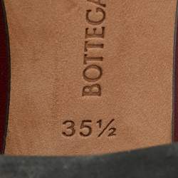 Pre Owned Bottega Veneta Burgundy Leather Pointed Toe Pumps Size 35.5 