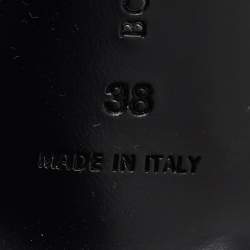 Pre Owned Bottega Veneta Tri Color Leather and Patent Cap Toe Bow Pumps Size 38