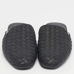 مملوكة مسبقًا حذاء سلايد بوتيغا فينيتا فلاندرا جلد أنترشياتو أسود مقاس 38.5