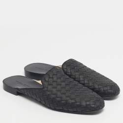 مملوكة مسبقًا حذاء سلايد بوتيغا فينيتا فلاندرا جلد أنترشياتو أسود مقاس 38.5