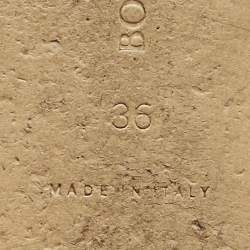 Pre Owned Bottega Veneta Orange Intrecciato Leather Flat Slide Sandals Size 36