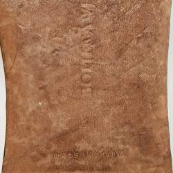 Pre Owned Bottega Veneta Beige Intrecciato Leather Slide Sandals Size 41