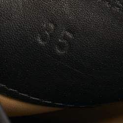 Pre Owned Bottega Veneta Black Leather Flash Mules Size 35