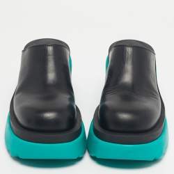 Pre Owned Bottega Veneta Black Leather Flash Mules Size 35
