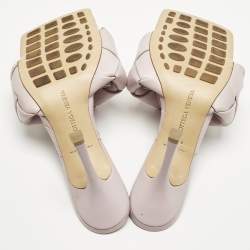 مملوكة مسبقًا Bottega Veneta Cream Leather Lido Slide Sandals Size 37.5