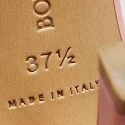 مملوكة مسبقًا Bottega Veneta Pink Quilted Leather Lido Slide Sandals Size 37.5