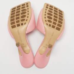 مملوكة مسبقًا Bottega Veneta Pink Quilted Leather Lido Slide Sandals Size 37.5