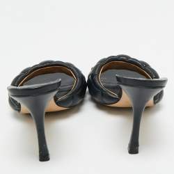 مملوكة مسبقًا صندل سليد بوتيغا فينيتا ليدو جلد أسود مقاس 39.5