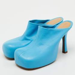 مملوكة مسبقًا الحذاء بوتيغا فينيتا جلد أزرق سترتش ذا بولد مقاس 36