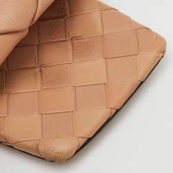 Pre Owned Bottega Veneta Beige Intrecciato Leather Lido Flat Sandals Size 40