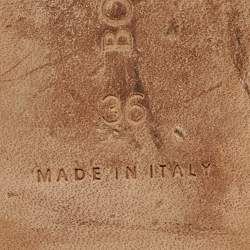 Pre Owned Bottega Veneta Black Intrecciato Leather Flat Sandals Size 36