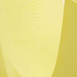 Pre Owned Bottega Veneta Green Rubber Jimbo Slingback Sandals Size 39