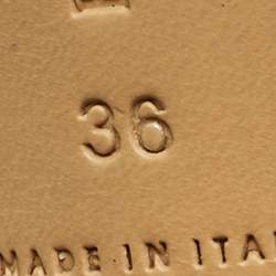 Pre Owned Bottega Veneta Beige Leather Lido Slide Sandals Size 36