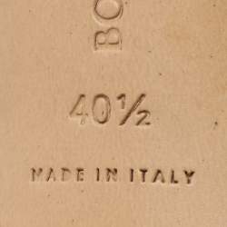 Pre Owned Bottega Veneta Beige Mesh and Leather Stretch Pumps Size 40.5