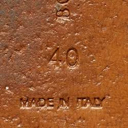 Pre Owned Bottega Veneta Metallic Intrecciato Leather Ravello Flat Slides Size 40