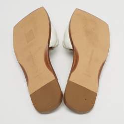 مملوكة مسبقًا صندل سلايد بوتيغا فينيتا ليدو جلد أنترشياتو أحمر مقاس 35.5