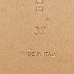 مملوكة مسبقًا Bottega Veneta Almond Size 37 Burgundy Leather Ballet Flats