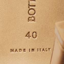 مملوكة مسبقًا Bottega Veneta Lido Size 40 Beige Intrecciato Leather Slide Sandals