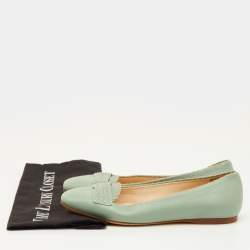 مملوكة مسبقًا حذاء باليرينا فلات بوتيغا فينيتا جلد أبيض مقاس 36