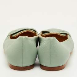 مملوكة مسبقًا حذاء باليرينا فلات بوتيغا فينيتا جلد أبيض مقاس 36