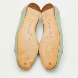 مملوكة مسبقًا حذاء باليرينا فلات بوتيغا فينيتا جلد أبيض مقاس 36