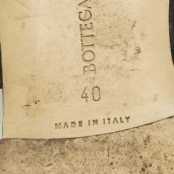 Pre Owned Bottega Veneta Lido Size 40 Black Quilted Leather Flat Sandals