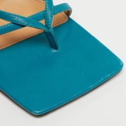 Pre Owned صندل بوتيغا فينيتا بحزام كاحل جلدي بنفسجي وسلسلة مطاطي مقاس 38