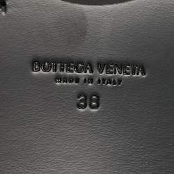 Pre Owned Bottega Veneta Cliff Size 38 White Leather Ankle Length Boots