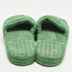 مملوكة مسبقًا حذاء فلات بوتيغا فينيتا قماش أخضر ريزورت سبونج مقاس 39