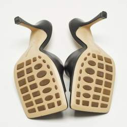 مملوكة مسبقًا صندل بوتيغا فينيتا جلد أسود سترتش مقاس 37.5