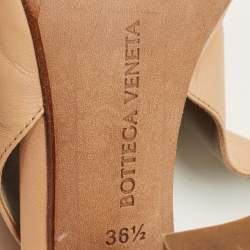 مملوكة مسبقًا Bottega Veneta Size 36.5 Beige Leather Slingback Pumps