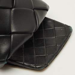 مملوكة مسبقًا صندل بوتيغا فينيتا جلد مضفر أسود ليدو قياس 37