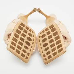 Pre Owned صندل سلايد بوتيغا فينيتا جلد أخضر زيتي مقاس 38