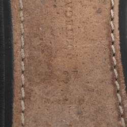 Pre Owned حذاء سموكنج بوتيغا فينيتا جلد إنتريشياتو أسود مقاس 37