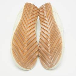 مملوكة مسبقًا Bottega Veneta Orbit Flash Size 40 Cream Nylon and Suede Lace Up Sneakers