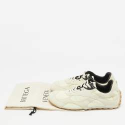 مملوكة مسبقًا Bottega Veneta Orbit Flash Size 40 Cream Nylon and Suede Lace Up Sneakers