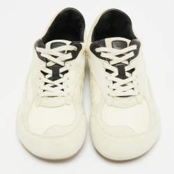 مملوكة مسبقًا Bottega Veneta Orbit Flash Size 40 Cream Nylon and Suede Lace Up Sneakers