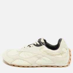 مملوكة مسبقًا Bottega Veneta Orbit Flash Size 40 Cream Nylon and Suede Lace Up Sneakers