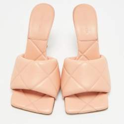 Pre Owned صندل سلايد بوتيغا فينيتا جلد أخضر زيتي مقاس 38