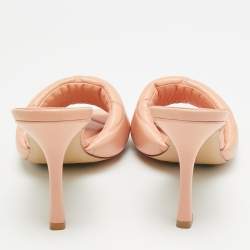 Pre Owned صندل سلايد بوتيغا فينيتا جلد أخضر زيتي مقاس 38