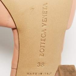 Pre Owned صندل سلايد بوتيغا فينيتا جلد أخضر زيتي مقاس 38