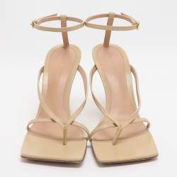 Pre Owned صندل بوتيغا فينيتا جلد زهري حزام للقدم مقاس 39