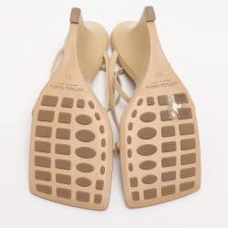 Pre Owned صندل بوتيغا فينيتا جلد زهري حزام للقدم مقاس 39