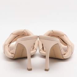 Pre Owned صندل بوتيغا فينيتا ليدو جلد إنتريتشياتو أرجواني فاتح مفتوح مقاس 39