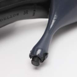 Pre Owned Bottega Veneta Size 36 Blue Leather Slingback Pumps