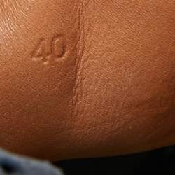 Pre Owned Bottega Veneta Intrecciato Size 40 Navy Blue Suede Espadrille Flats